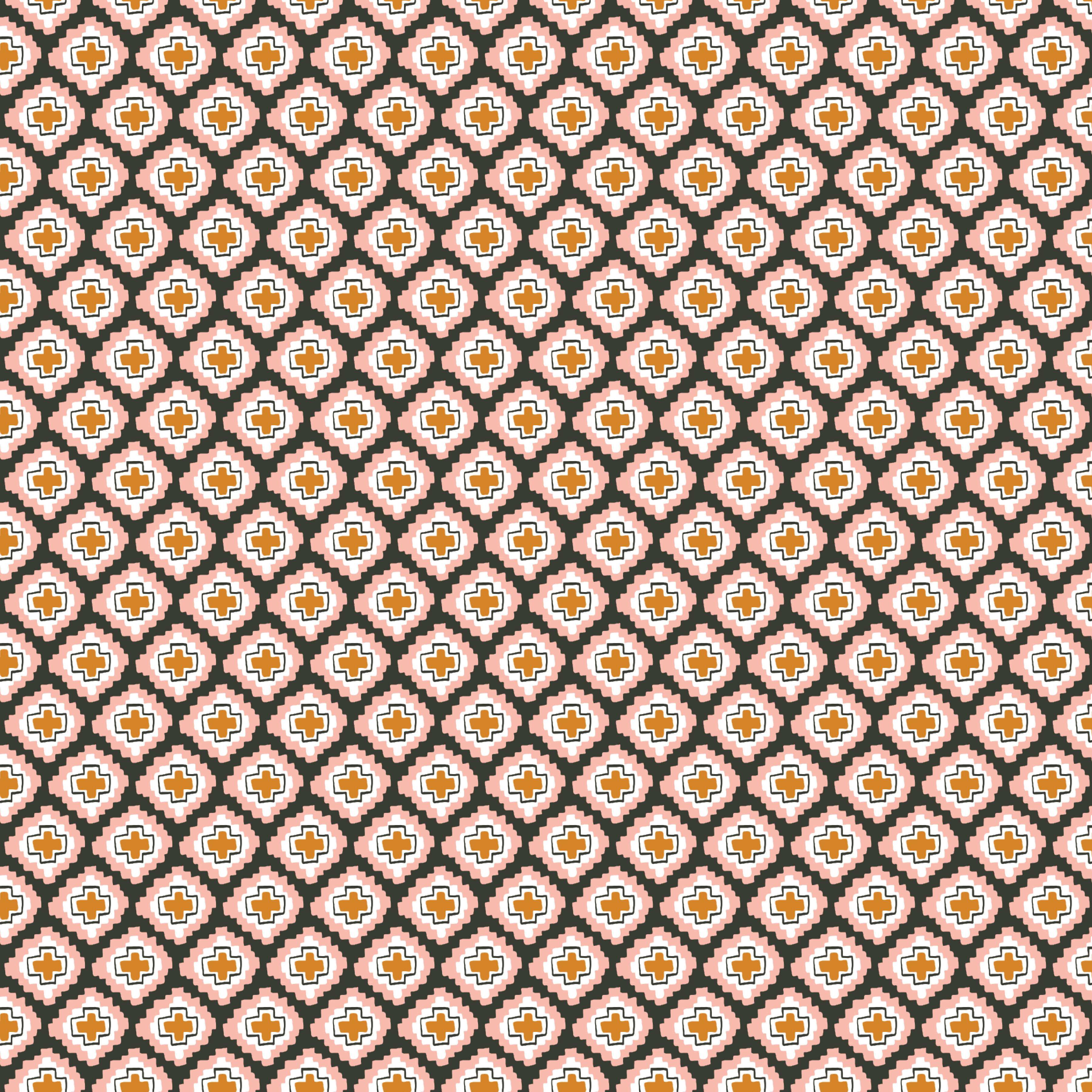 Boho Cross Diamonds Pattern Acrylic Sheets - CMB Pattern Acrylic